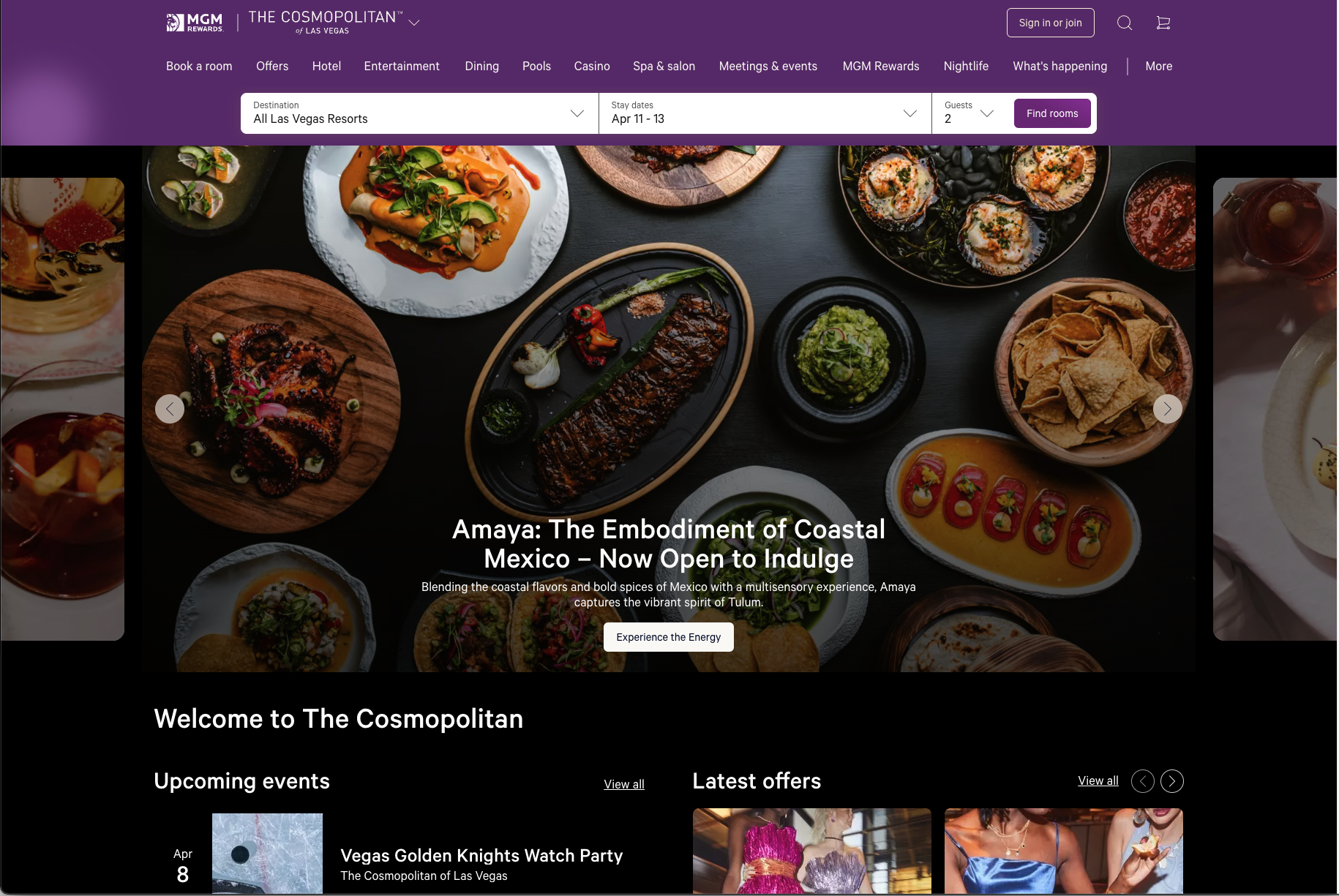 The Cosmopolitan of Las Vegas screenshot